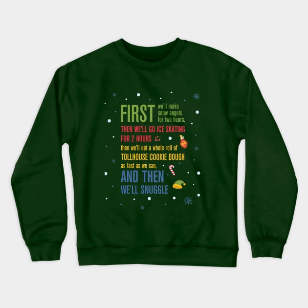 Elf Christmas Holiday Crewneck Sweatshirt by Craftee Designs